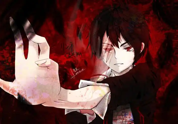 要彩色的动漫男生头像,清晰,一个人的正脸,有红瞳黑发的最好了,没有也