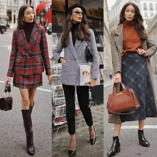 秋季复古英伦风穿搭示范3040岁女人照着穿演绎万种风情