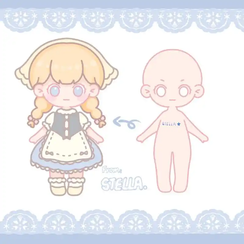 绘画模板|qq人全身模板 自己画滴 三连🉑️商 可以约稿 模板可做