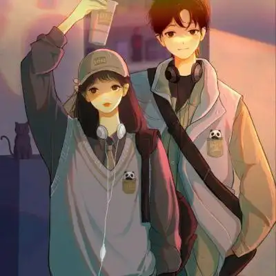 手绘唯美情头_情侣头像_我要个性网