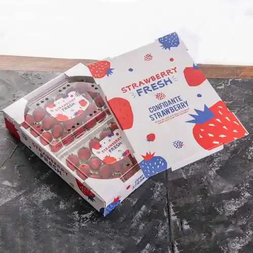 网红圣诞奶油草莓包装盒快递专用新鲜运输打包一次性餐盒