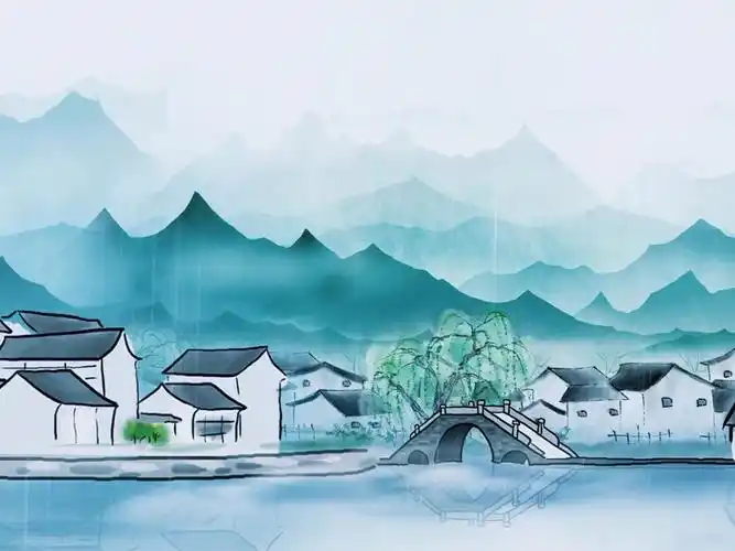 《江南水乡》配乐伴奏动态演出舞蹈比赛晚会舞台大屏幕led背景视频