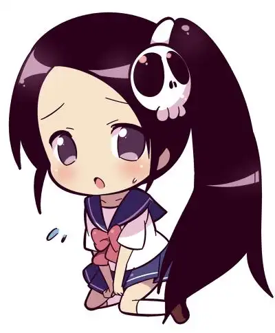 马尾辫 邪刘海.