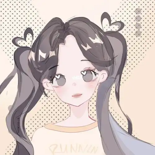 angelababy爱心双马尾绘画