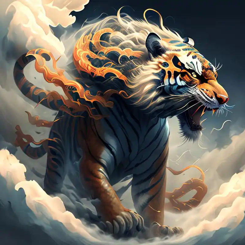 风云呼吸龙虎从.闲适,开阔,朦胧#百度ai绘图黑科技