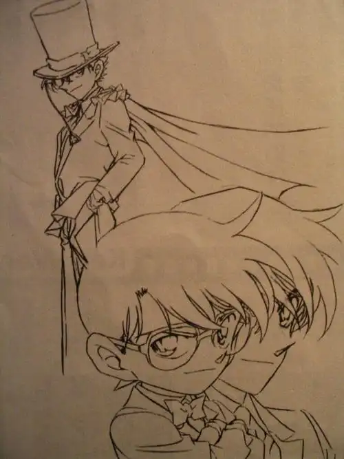 求青山刚昌名侦探柯南原画稿