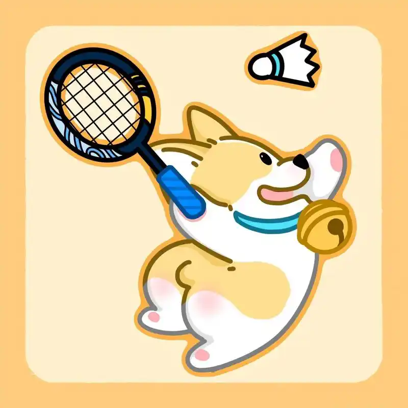头像|画一只打羽毛球的小柯基