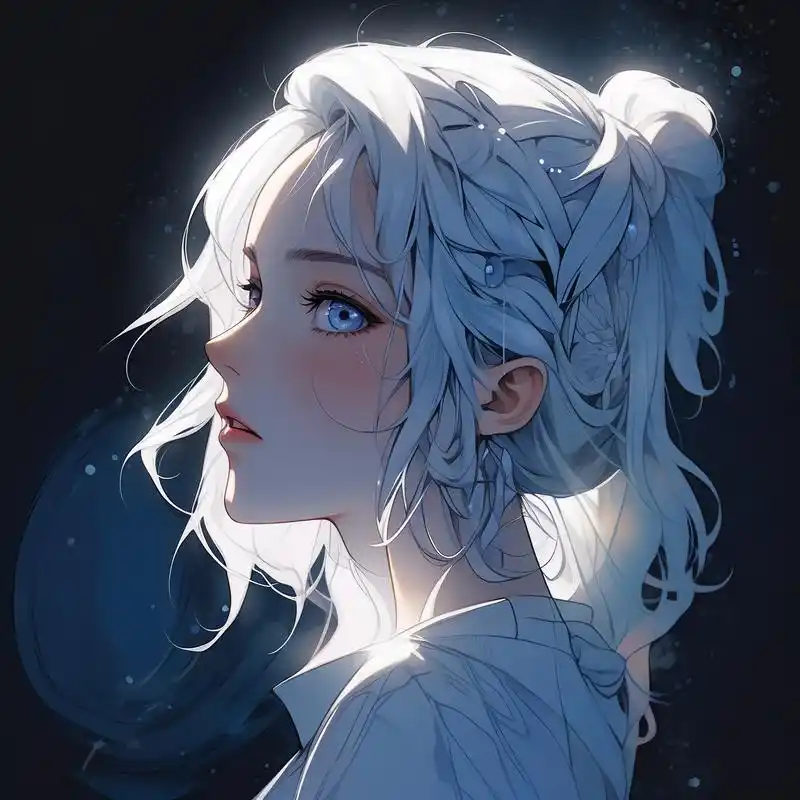 头像女唯美淡雅97蓝色梦幻