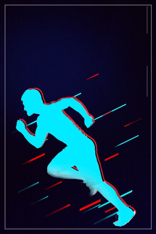 马拉松运动比赛体育海报