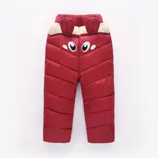2018冬季新款立体耳朵熊可爱卡通拍拍熊外穿长裤婴幼儿童装长棉裤