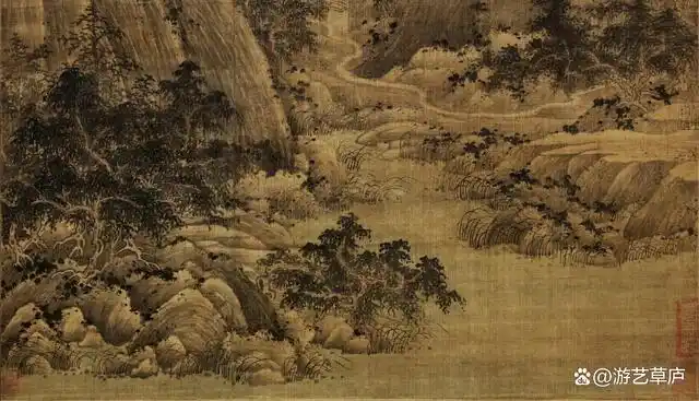 巨然山水画赏析|"江南董源僧巨然,淡墨轻岚为一体"