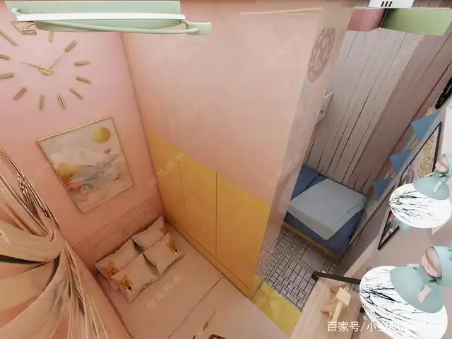 用柜子间隔成两房