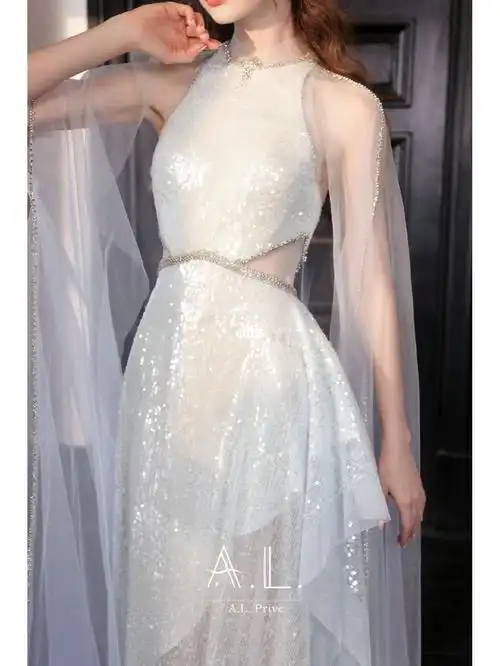 浪漫丛生78清新而又梦幻的冰蓝色礼服