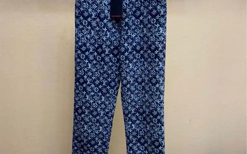 lv路易威登新款 刘宪华同款老花做旧牛仔裤