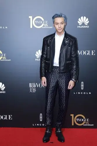 港台明星  10月27日,人气爆棚的陈伟霆受邀出席《vogue》十周年活动