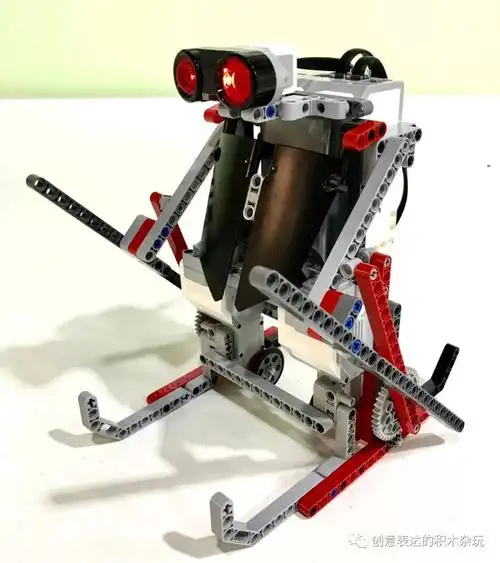 乐高机器人搭建钟摆玩转乐高机器人系列柒乐高滑雪机器人陀螺发射器