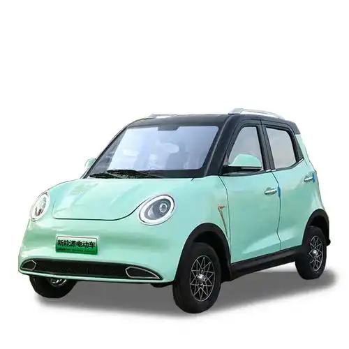 runtema老头乐四轮电动车新能源女士低速代步汽车新款油电两用封闭小