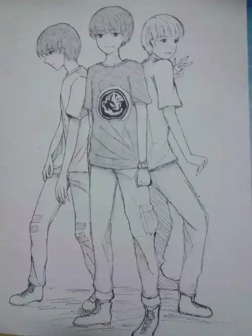 三小只简笔画q版