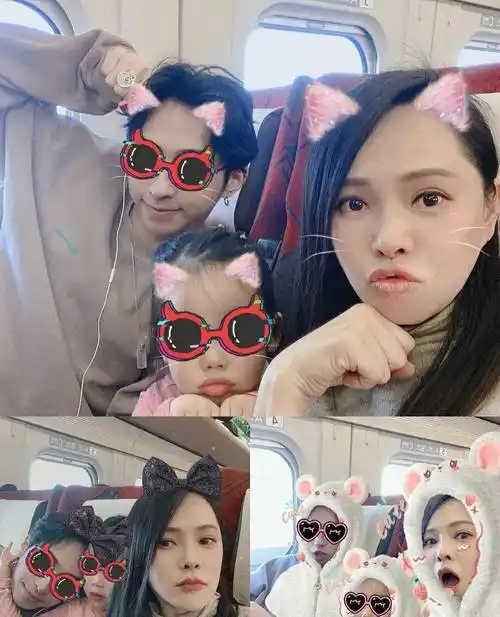 伊能静女儿米粒过生日,低头许愿的样子超像秦昊.