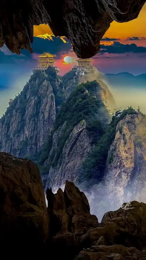 2021年老君山最后的晚霞,你确定不欣赏了吗?#老君山风景名胜区(5a)