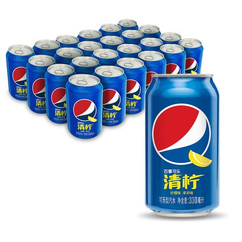 百事可乐青柠碳酸饮料 青柠味可乐330ml