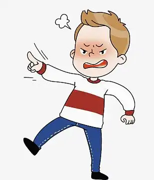 生气的男孩免抠图
