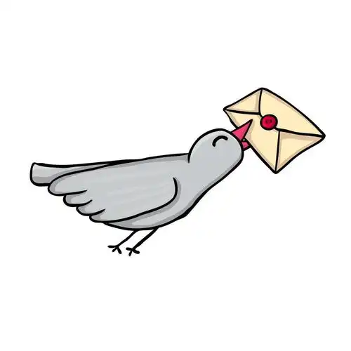 信鸽,绘信鸽,矢量图
