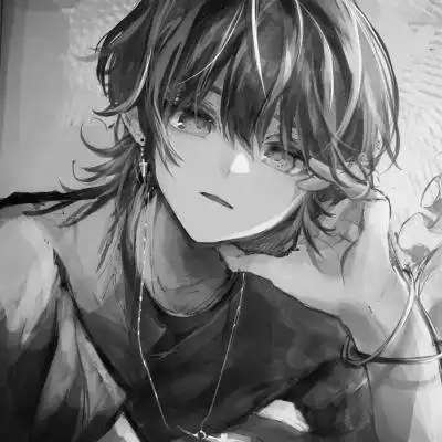 痞帅黑白动漫男头像图片