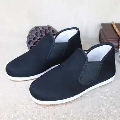 新款老北京布鞋男千层底冬季布鞋手工千层底高帮保暖休闲圆头棉鞋