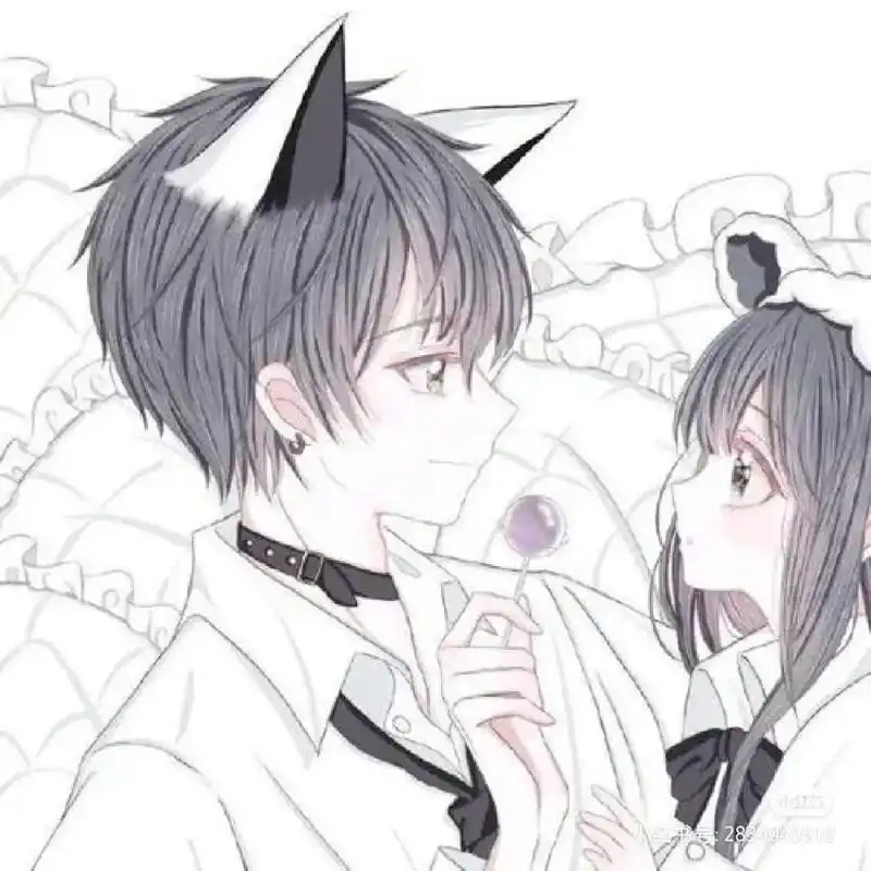 情侣头像 #二次元#cp头像~  - 抖音