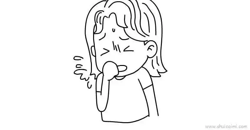 肺炎咳嗽儿童画怎么画 肺炎咳嗽简笔画步骤