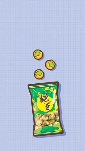 壁纸旺旺的小零食插画壁纸可爱