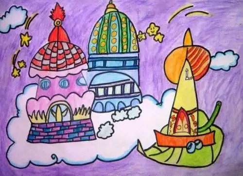 作品名称梦中的城堡作者姓名苗芮作者年龄9 岁作品类别水溶彩色铅笔画