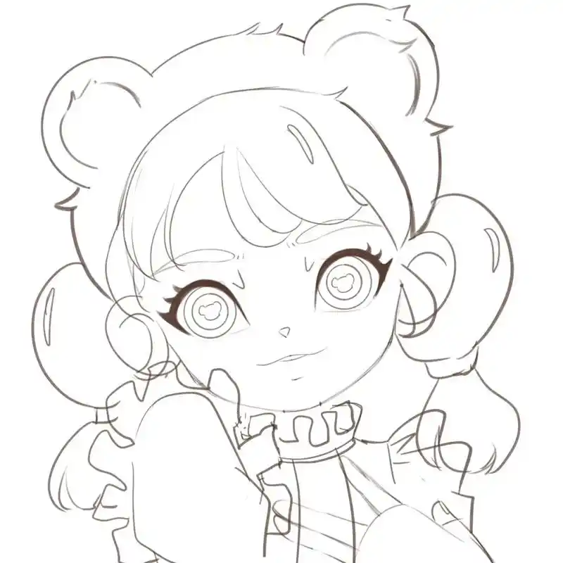 原创鸭风卡通头像上色分享