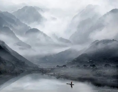 绝美的水墨山水画