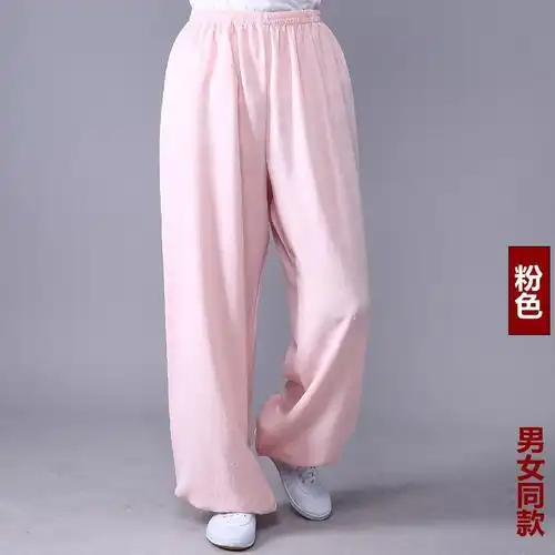 棉麻春夏季太极服练功裤女灯笼裤武术裤瑜伽裤透气太极裤新品