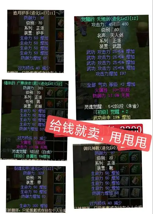 热血江湖网通一区王者之争出售:思雨出售【王者之争】3转剑套12-11套