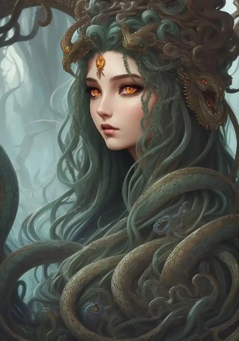 美杜莎,又称蛇发女妖,是希腊神话中最著名的怪物之 - 抖音