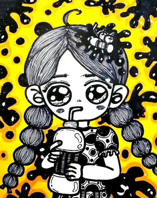 素材分享儿童画创意作品超美的装饰线描重磅来袭