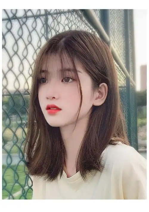 假发女短发自然全头套式夏季减龄锁骨真人发丝适合圆脸发型假发套