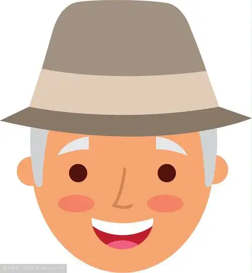 脸老爷爷的侧面头像