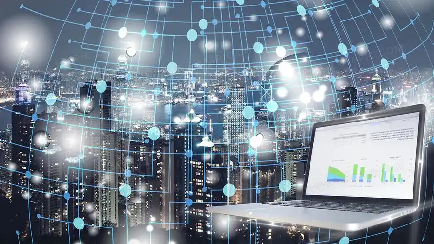 指纹解锁商务黑科技背景素材