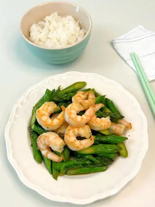 晚餐03芦笋炒虾仁