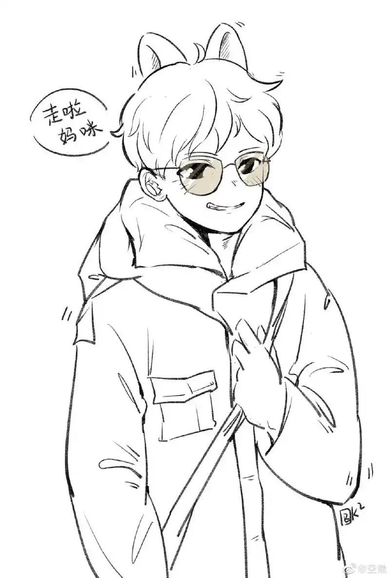 王源饭绘简笔画少年神韵跃然纸上