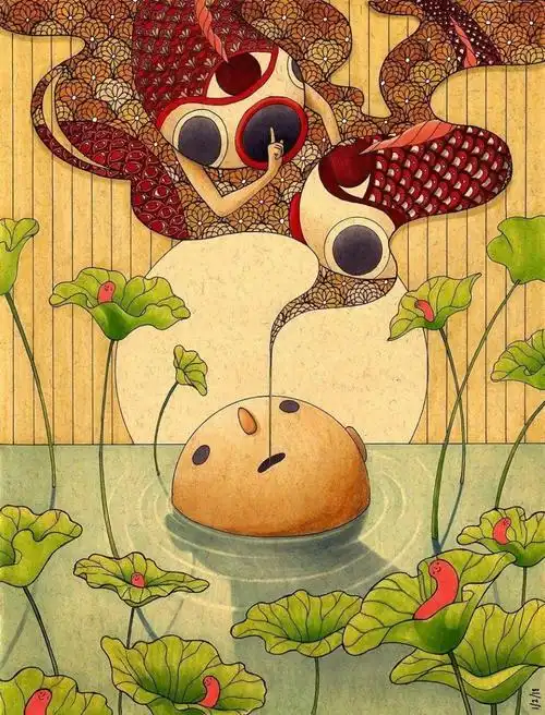 台湾插画师felicia chiao "孤独星人的怪诞世界"插画设计作品欣赏