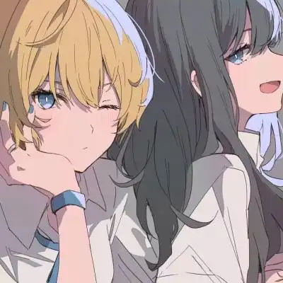 二人日系动漫可爱好看的闺蜜头像