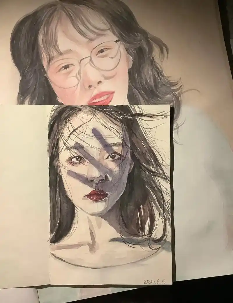 自由 自在 无忧.画的雪莉和秀晶 #画画 #雪莉 #郑秀晶  - 抖音