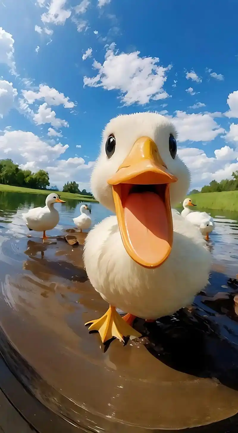 网红鸭#柯尔鸭#小鸭子壁纸#全网最火小黄鸭 #阔爱炸了 - 抖音