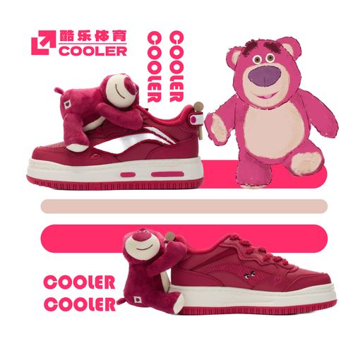 李宁disney迪士尼联名 玩具总动员 草莓熊系列 低帮板鞋agcs426-1