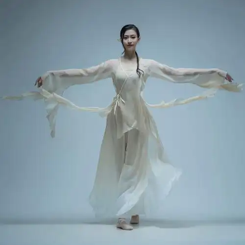 古典舞蹈服女飘逸身韵纱衣练功表演民族舞中国舞古典舞服